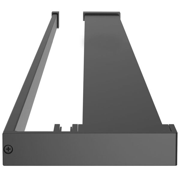 vidaXL Dusjhylle for dusjvegg svart 90 cm aluminium