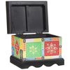 vidaXL Lagringsboks Flerfarget 40 x 30 x 30 cm Massivt mangotre