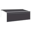 vidaXL Uttrekkbar markise Antrasitt 400 x 200 cm