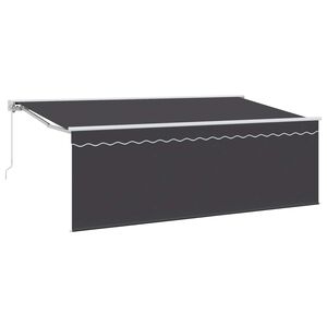 vidaXL Uttrekkbar markise Antrasitt 400 x 200 cm