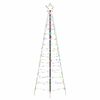 vidaXL LED Juletre med Bakkepler EKENAS 250 cm 390 LED-lys Flerfarget
