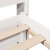 vidaXL Sengeramme med hodegavl hvit 200x200 cm heltre furu