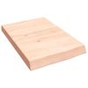 vidaXL Benkeplate til bad 40x60x(2-6) cm ubehandlet heltre