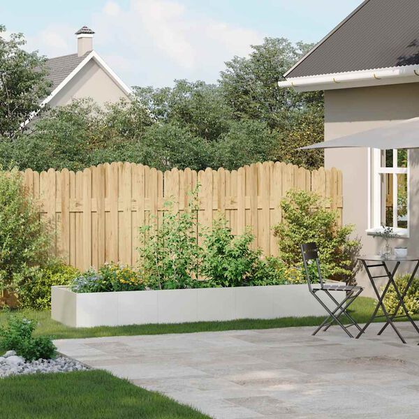 vidaXL Plantekasse hvit 280x80x40 cm st&aring;l