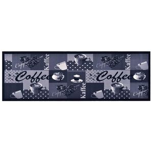 vidaXL Vaskbart kj&oslash;kkenteppe Coffee bl&aring; 45x150 cm