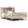 vidaXL Seng med bokhylle uten madrass 140x190 cm heltre furu