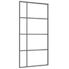 vidaXL Skyvedør ESG-glass og aluminium 102,5x205 cm svart