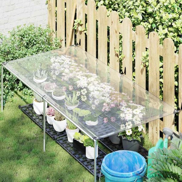 vidaXL Klar presenning med maljer 1x2 m polyetylen