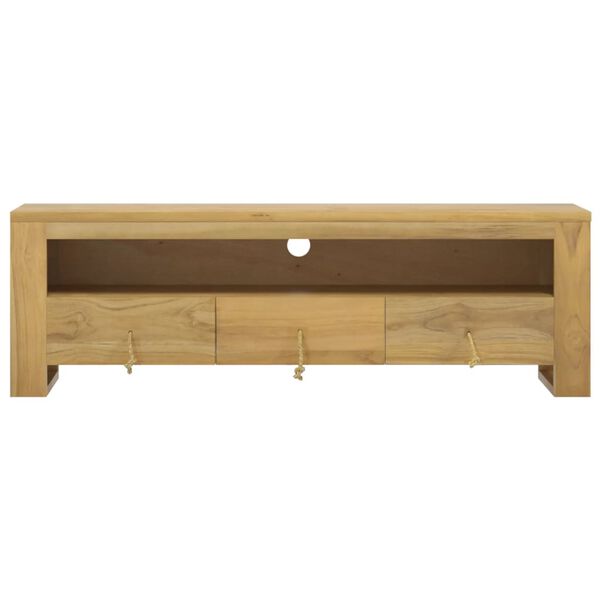 vidaXL TV-benk 110x30x35 cm heltre teak