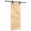 vidaXL Skyved&oslash;r Naturlig og svart 85 x 210 cm Massiv Furu Tre
