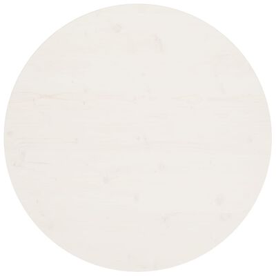 vidaXL Bordplate hvit Ø90x2,5 cm heltre furu