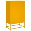 vidaXL Highboard sennepsgul 68x39x111,5 cm stål