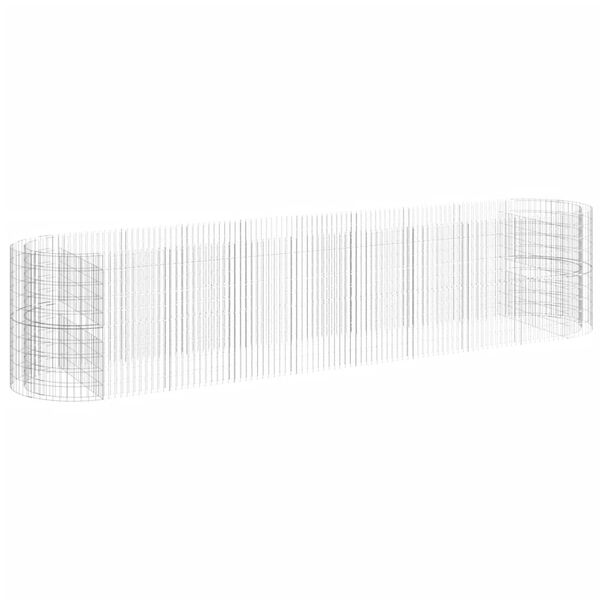 vidaXL Gabion høybed galvanisert jern 500x100x100 cm