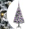 vidaXL Kunstig juletre Hvit 120 cm PVC og St&aring;l og Plast