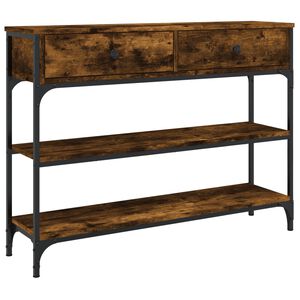 vidaXL Konsollbord r&oslash;kt eik 100x25x75 cm konstruert tre