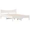 vidaXL Sengeramme uten madrass hvit 120x190 cm heltre furu