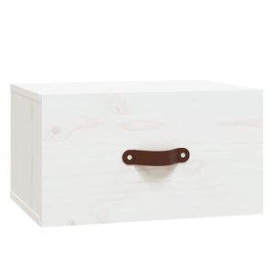 vidaXL Veggmontert nattbord hvit 40x29,5x22 cm