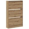 vidaXL Sko Skap 80 x 21 x 125,5 cm Konstruert tre Artisan Eik