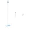vidaXL Jordanker 10 stk. &Oslash;10 x 50 cm Galvanisert metall S&oslash;lv