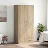 vidaXL Garderobe sonoma eik 80x52x180 cm konstruert tre