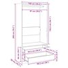 vidaXL Garderobe gr&aring; sonoma 100x50x200 cm konstruert tre