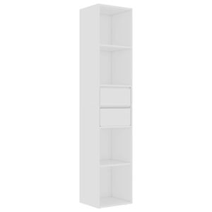 vidaXL Bokhylle hvit 36x30x171 cm konstruert tre
