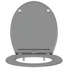 vidaXL Toalettsete Grå 45,5 x 37,5 x 3,8 cm Duroplast