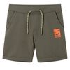 vidaXL Barneshorts med snor m&oslash;rkekaki 140