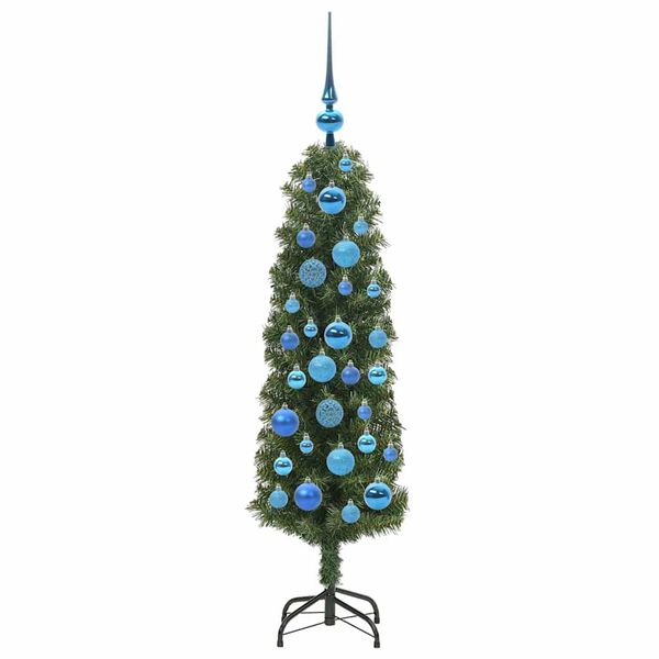 vidaXL Kunstig juletre med 150 LED gr&oslash;nn 120 cm PVC og st&aring;l og plast