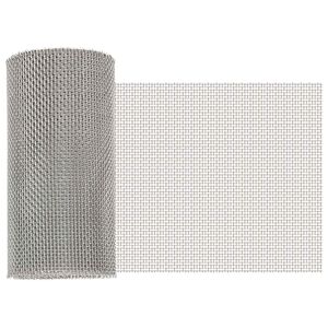 vidaXL Maskeskjerm 20 x 200 cm 8 Mesh Rustfritt st&aring;l 201 S&oslash;lv