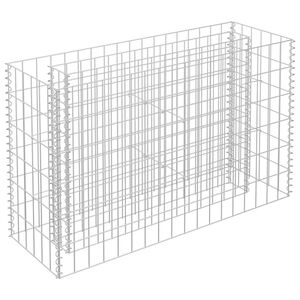 vidaXL Gabion h&oslash;ybed galvanisert st&aring;l 90x30x60 cm