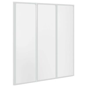Badekaravskjerming 141 x 132 cm 3 Sammenleggbare Paneler