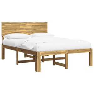 vidaXL Dobbel Sengramme med Hodegjerde ROSTOCK Hvit 150 x 200 cm