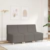 vidaXL | Modul Sofa Enhet Armfri | Lysegr&aring; 55 x 74 x 82 cm Kordfl&oslash;yel
