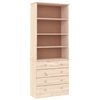 vidaXL Bokhylle med skuffer ALTA 77x35x186,5 cm heltre furu