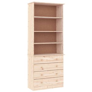 vidaXL Bokhylle med skuffer ALTA 77x35x186,5 cm heltre furu