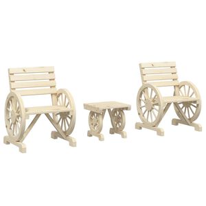 vidaXL Hagesofagruppe 3 deler heltre gran