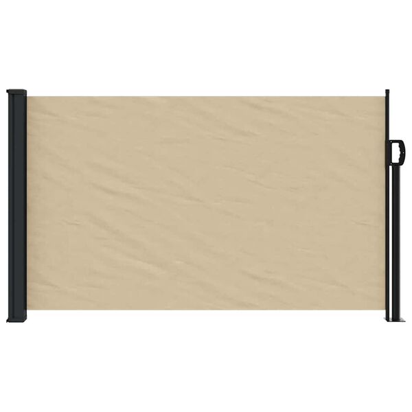 vidaXL Uttrekkbar sidemarkise beige 120x500 cm