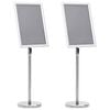 vidaXL Plakatstativer 2 pcs sølv 45 x 33 x 88 cm Aluminiumlegering