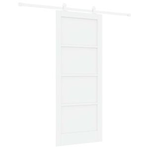 vidaXL Skyved&oslash;r Hvit 83 x 202 cm Heltre furu