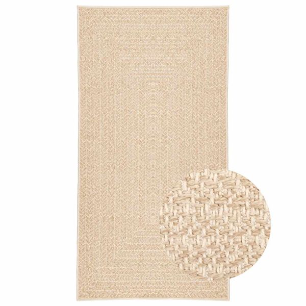 vidaXL Teppe ZIZUR beige 60x110 cm jute-utseende innend&oslash;rs og utend&oslash;rs