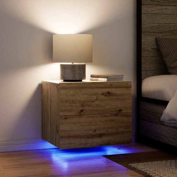 vidaXL Nattbordskap Artisan Eik 50 x 39 x 41 cm Konstruert tre