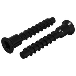 vidaXL Hulleddet skrue 2 stk. Svart 7 x 40 mm Jern