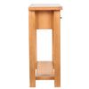 vidaXL Konsollbord med 2 skuffer 83x30x73 cm heltre eik