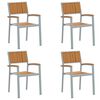 vidaXL Stablestol 4 stk. Brun Solid akasietre Stablebar