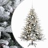 vidaXL Kunstig juletre med julekuler 150 cm 150 LED-lys Varmhvit