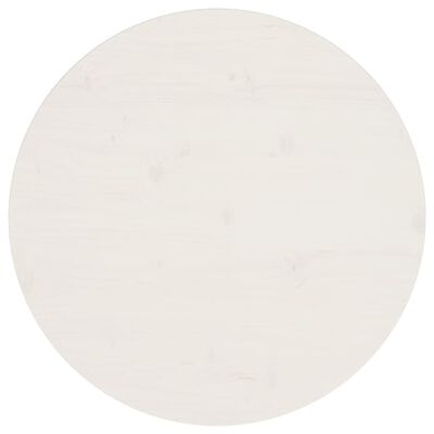 vidaXL Bordplate hvit Ø60x2,5 cm heltre furu