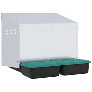 vidaXL Kyllingkasse med 2 rom veggmontert galvanisert st&aring;l