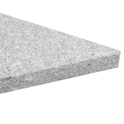 vidaXL Parasollfot granitt trekantet 15 kg grå