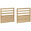 vidaXL Armlenksmodul 2 pcs Hvit 79 x 4 x 73 cm Solid akasietre